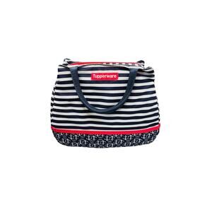 Tupperware top handle sack Hamptons Nautical Seashore Insulated Lunch Bag